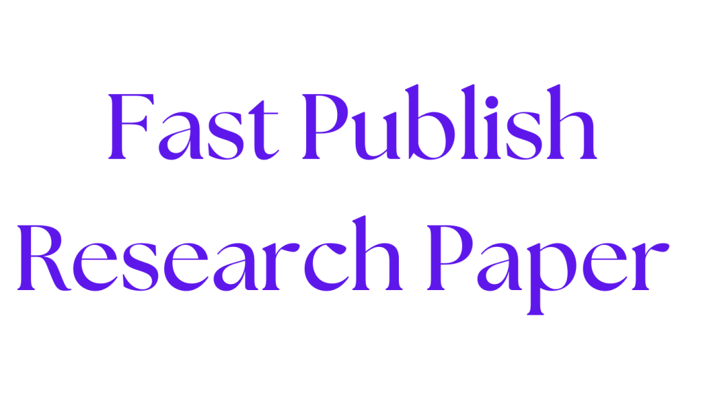 Fast publish a research paper