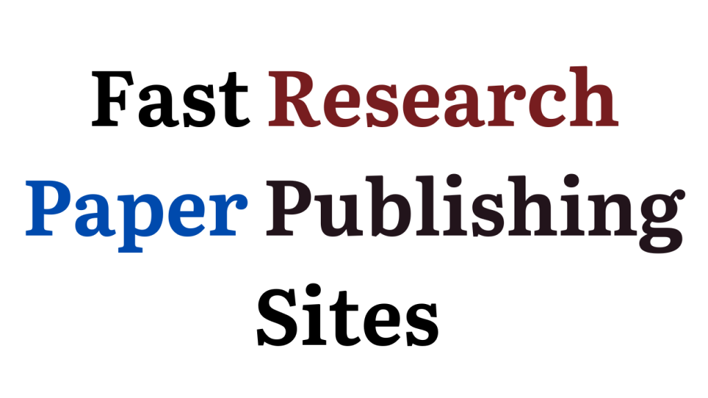 research paper publishing