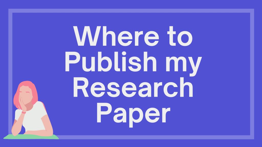 where to publish my research paper